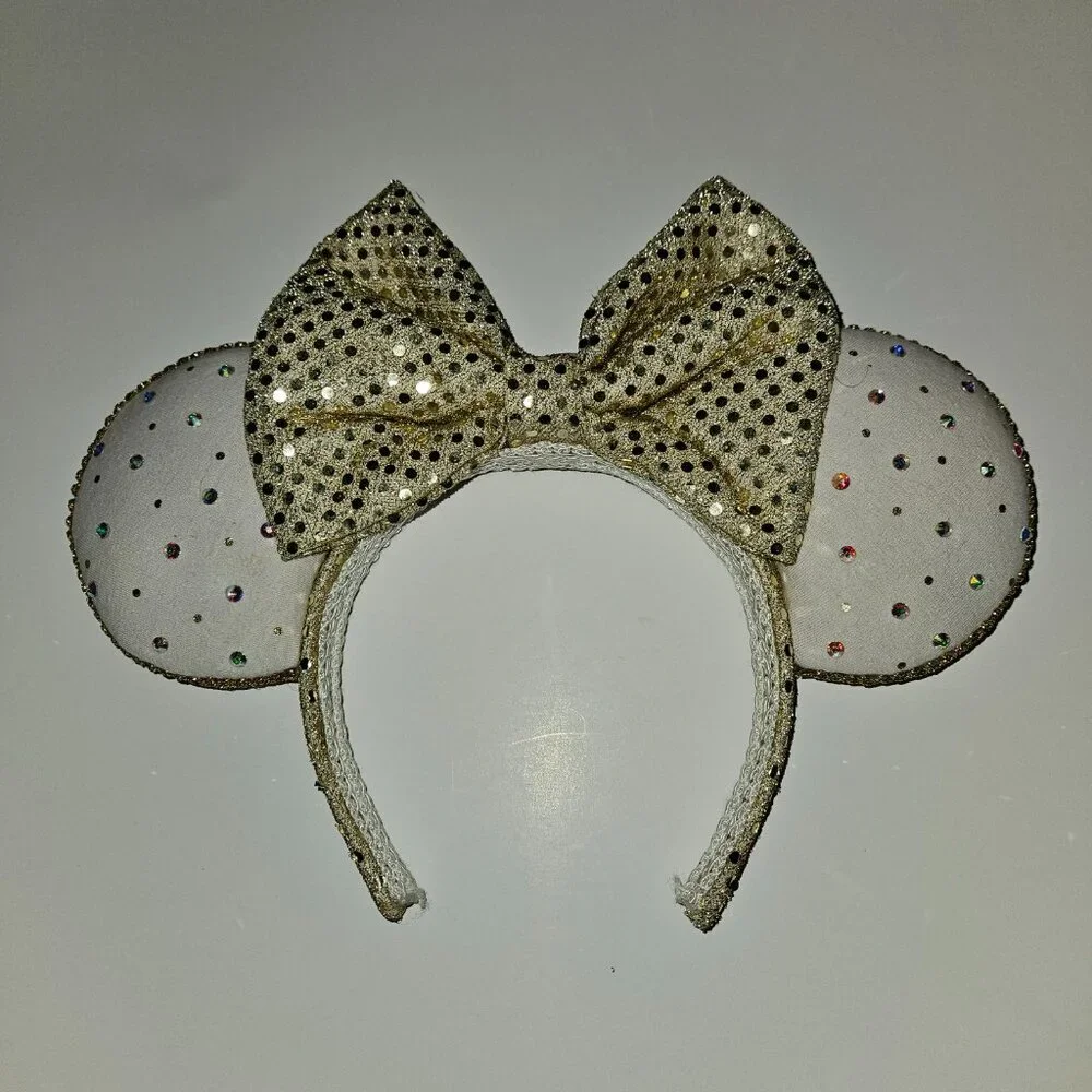 4 Minnie Mouse Headbands Handmade Disney Vacation Ariel Beauty & Beast Lot
